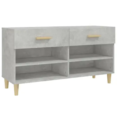 vidaXL Omarica za čevlje siva 102x35x55 cm inženirski les