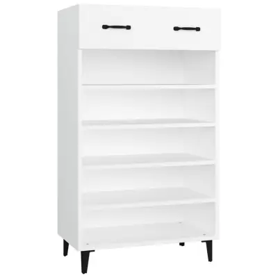 vidaXL Omarica za čevlje bela 60x35x105 cm konstruiran les