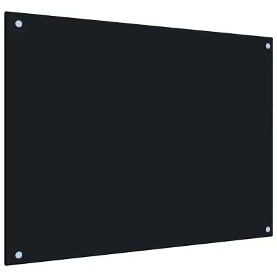 vidaXL Kuhinjska zaščitna obloga črna 80x60 cm kaljeno steklo