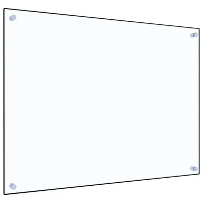 vidaXL Kuhinjska zaščitna obloga prozorna 80x60 cm kaljeno steklo