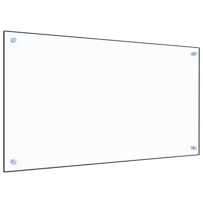 vidaXL Kuhinjska zaščitna obloga prozorna 90x50 cm kaljeno steklo