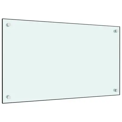 vidaXL Kuhinjska zaščitna obloga bela 70x40 cm kaljeno steklo
