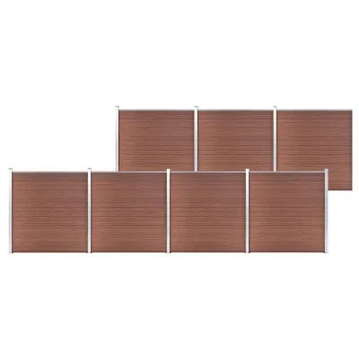 vidaXL Vrtna ograja WPC 1218x186 cm rjava