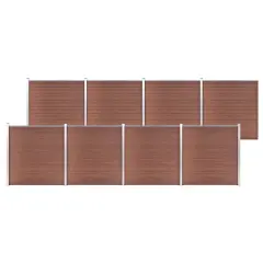 vidaXL Vrtna ograja WPC 1391x186 cm rjava