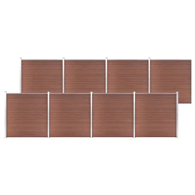 vidaXL Vrtna ograja WPC 1391x186 cm rjava