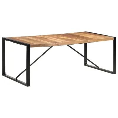 vidaXL Jedilna miza 200x100x75 cm trden les in finiš iz palisandra