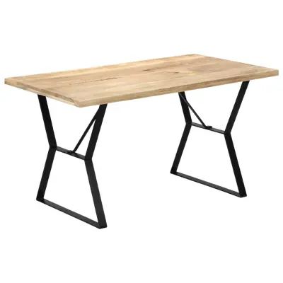 vidaXL Jedilna miza 140x80x76 cm trden mangov les