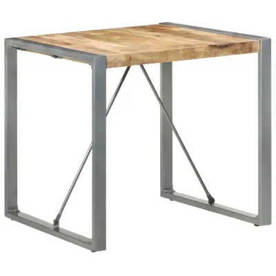 vidaXL Jedilna miza 80x80x75 cm robusten mangov les