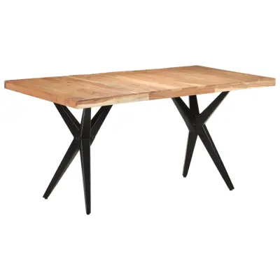 vidaXL Jedilna miza 160x80x76 cm trden akacijev les