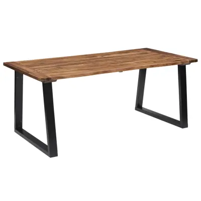 vidaXL Jedilna miza iz trdnega akacijevega lesa 180x90 cm