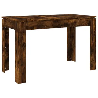 vidaXL Jedilna miza dimljeni hrast 120x60x76 cm inženirski les