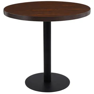 vidaXL Bistro miza temno rjava 80 cm mediapan