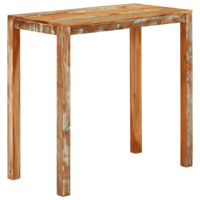 vidaXL Barska miza 112x55x108 cm trden predelan les