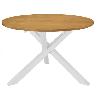 vidaXL Jedilna miza MDF 120x75 cm bela