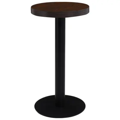 vidaXL Bistro miza temno rjava 40 cm mediapan