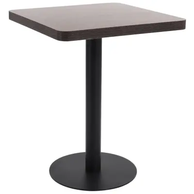 vidaXL Bistro miza temno rjava 60x60 cm mediapan