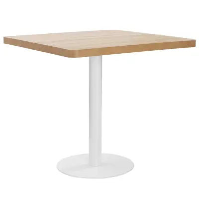vidaXL Bistro miza svetlo rjava 80x80 cm mediapan