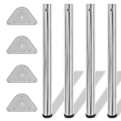 4 Nastavljive Noge za Mizo Krom 710 mm
