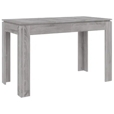 vidaXL Jedilna miza siva sonoma 120x60x76 cm inženirski les