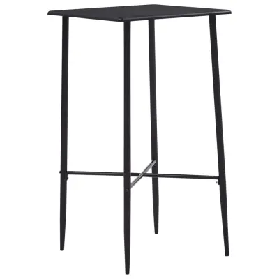 vidaXL Barska miza črna 60x60x111 cm mediapan