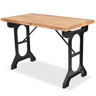 vidaXL Jedilna miza s površino iz masivnega jelševega lesa 122x65x82 cm
