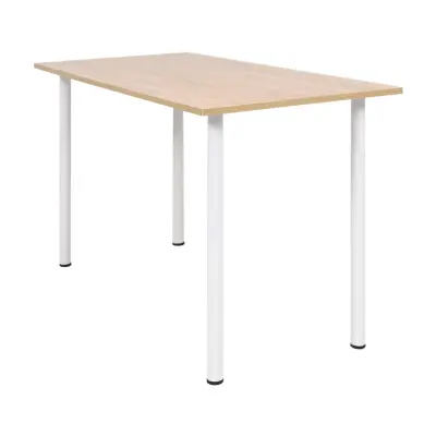 vidaXL Jedilna miza 120x60x73 cm barva hrasta in bela