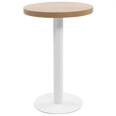 vidaXL Bistro miza svetlo rjava 50 cm mediapan