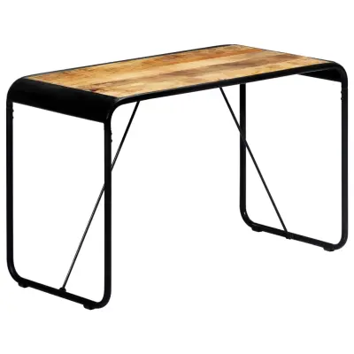 vidaXL Jedilna miza 118x60x76 cm trden robusten mangov les