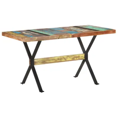 vidaXL Jedilna miza 140x70x76 cm trden predelan les