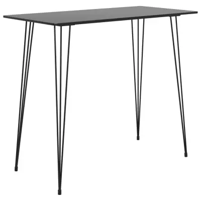 vidaXL Barska miza črna 120x60x105 cm