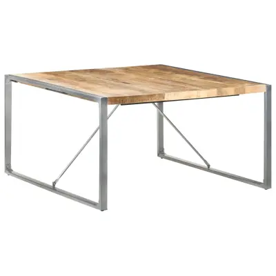 vidaXL Jedilna miza 140x140x75 cm robusten mangov les