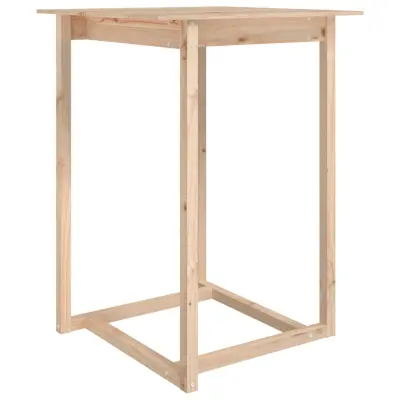 vidaXL Barska miza 80x80x110 cm trdna borovina