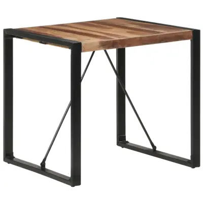 vidaXL Jedilna miza 80x80x75 cm trden les s finišem iz palisandra