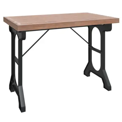 vidaXL Jedilna miza 110x65x82 cm trden les jelke in železo