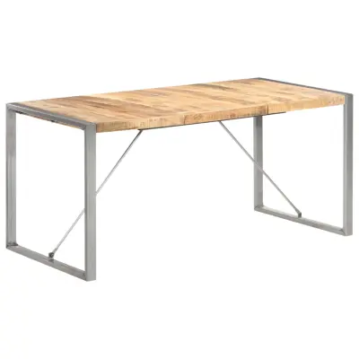 vidaXL Jedilna miza 160x80x75 cm trden robusten mangov les