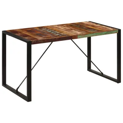 vidaXL Jedilna miza 140x70x75 cm trden predelan les