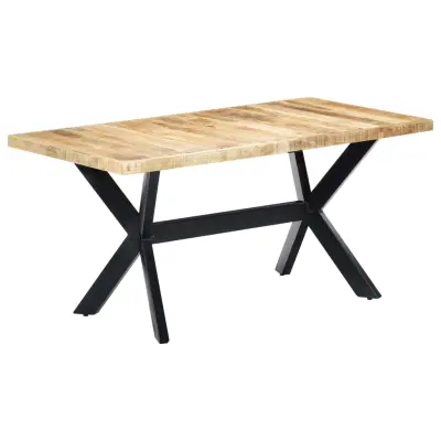 vidaXL Jedilna miza 160x80x75 cm trden robusten mangov les