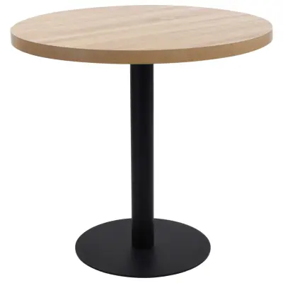 vidaXL Bistro miza svetlo rjava 80 cm mediapan