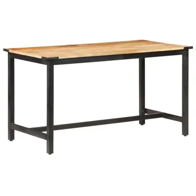 vidaXL Jedilna miza 140x70x76 cm trden robusten mangov les