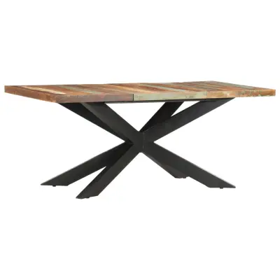 vidaXL Jedilna miza 180x90x76 cm trden predelan les