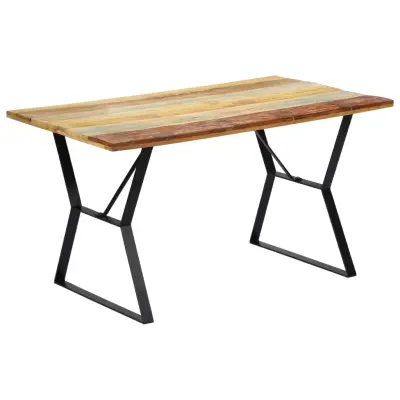vidaXL Jedilna miza 140x80x76 cm trden predelan les