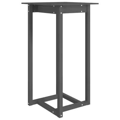 vidaXL Barska miza siva 60x60x110 cm trdna borovina