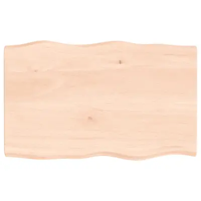 vidaXL Mizna plošča 80x50x(2-4) cm neobdelana hrastovina naraven rob