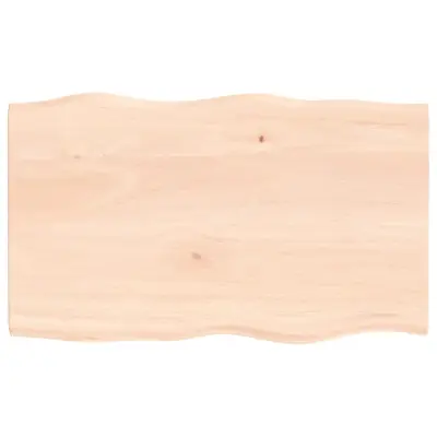 vidaXL Mizna plošča 100x60x2cm neobdelana trdna hrastovina naraven rob