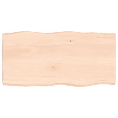 vidaXL Mizna plošča 100x50x(2-6) cm neobdelana hrastovina naraven rob