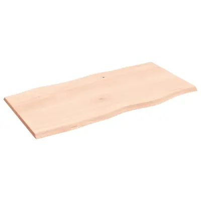 vidaXL Mizna plošča 100x50x2cm neobdelana trdna hrastovina naraven rob