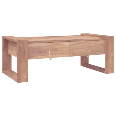 vidaXL Klubska mizica 110x60x40 cm trdna tikovina