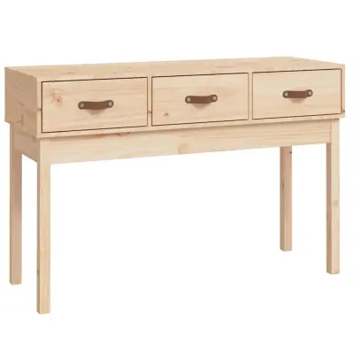 vidaXL Konzolna mizica 114x40x75 cm trdna borovina