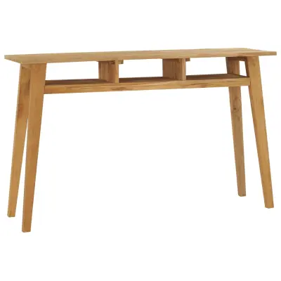 vidaXL Konzolna mizica 120x35x75 cm trdna tikovina