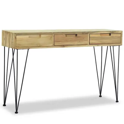 vidaXL Konzolna mizica 120x35x76 cm masivna tikovina